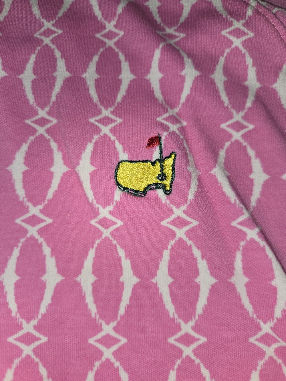 Magnolia Lane Masters Augusta National Pink & White Quarter Zip Pullover Medium - Picture 3 of 7